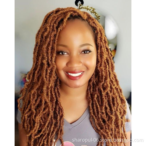 Faux locs 12inch 18inch 24inch length Synthetic Ombrewavy Faux locs Crochet hair braid